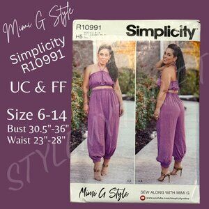 UC FF Simplicity 10991 Mimi G Style Halter Top Jogger Pants StreetStyle SZ 6-14